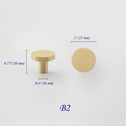 Brushed Brass Cabinet Pulls, Drawer Knobs, MCM Kitchen Hardware