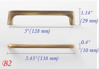 Antique Bronze Cabinet D Handles - 3.75" to 7.5"