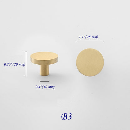 Brushed Brass Cabinet Pulls, Drawer Knobs, MCM Kitchen Hardware
