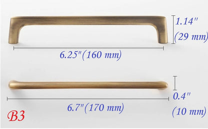 Antique Bronze Cabinet D Handles - 3.75" to 7.5"