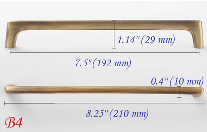 Antique Bronze Cabinet D Handles - 3.75" to 7.5"