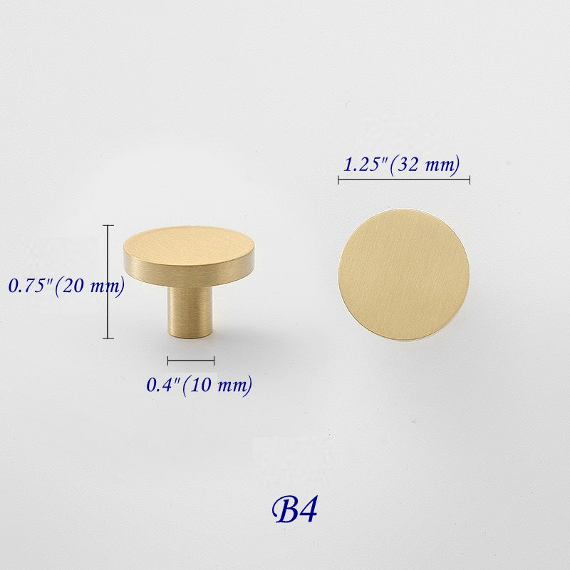 Brushed Brass Cabinet Pulls, Drawer Knobs, MCM Kitchen Hardware