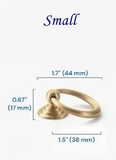 Brass Drop Ring Pulls - 4 Finishes | Classic Hardware