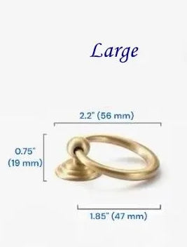 Brass Drop Ring Pulls - 4 Finishes | Classic Hardware