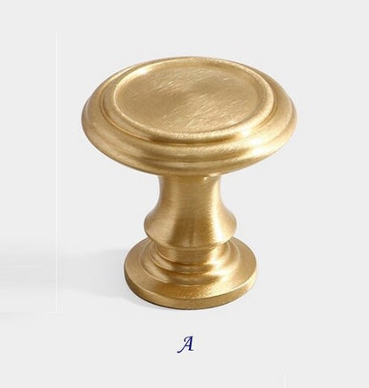 Brass Cabinet Pulls Drawer Knob Kitchen Hardware, Polished Brass, Brushed Brass, Polished Chrome