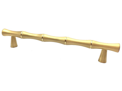 Bamboo Cabinet Pulls and Drawer Knobs, Brushed Gold | Lynns Hardware