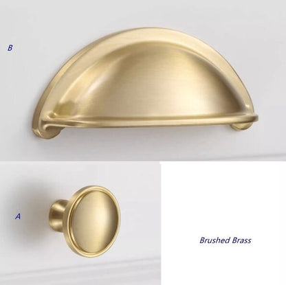 3" Brass Cup Drawer Pull - 8 Finishes | Modern Cabinet Hardware