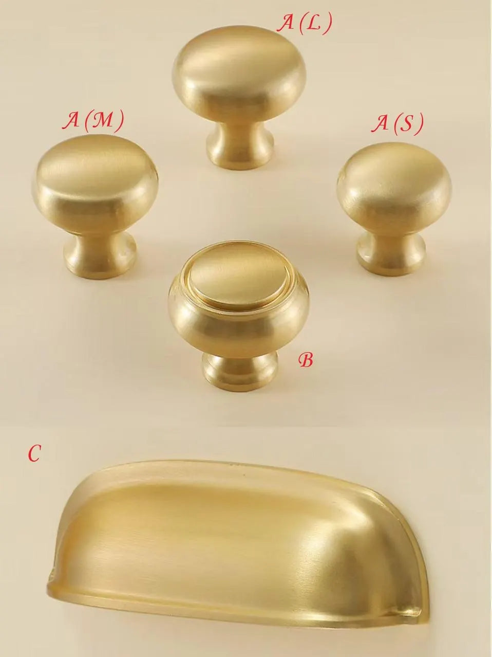3" Brass Cup Drawer Pull & Cabinet Knob 76 mm Centers, Gold, Bronze, Silver and Black