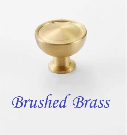 Solid Brass Cabinet Knobs, Drawer Pulls, Minimalist Modern Kitchen Hardware