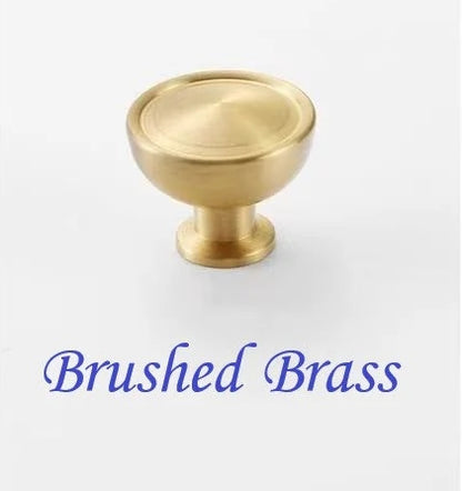 Solid Brass Cabinet Knobs, Drawer Pulls, Minimalist Modern Kitchen Hardware