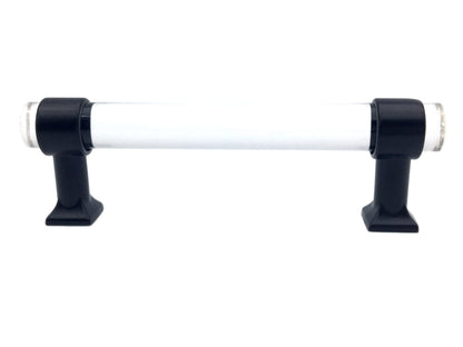 Drawer Pulls Lucite Cabinet Handles Acrylic Matte Black | Lynns Hardware | 2" 2.5" 3.25" Centers