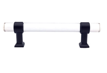 Drawer Pulls Lucite Cabinet Handles Acrylic Matte Black | Lynns Hardware | 2" 2.5" 3.25" Centers