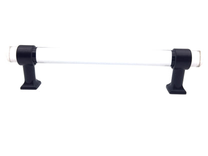 Drawer Pulls Lucite Cabinet Handles Acrylic Matte Black | Lynns Hardware | 2" 2.5" 3.25" Centers