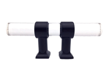 Drawer Pulls Lucite Cabinet Handles Acrylic Matte Black | Lynns Hardware | 2" 2.5" 3.25" Centers