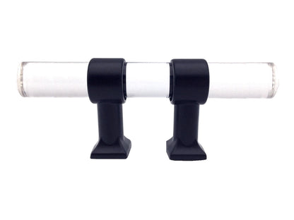 Drawer Pulls Lucite Cabinet Handles Acrylic Matte Black | Lynns Hardware | 2" 2.5" 3.25" Centers