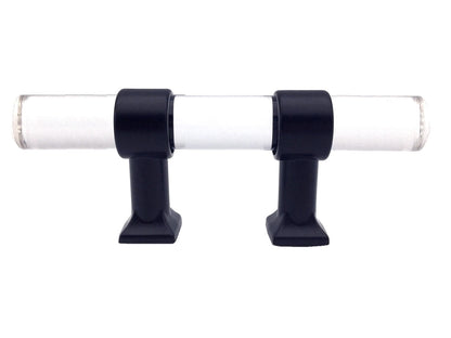 Drawer Pulls Lucite Cabinet Handles Acrylic Matte Black | Lynns Hardware | 2" 2.5" 3.25" Centers