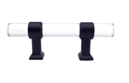 Drawer Pulls Lucite Cabinet Handles Acrylic Matte Black | Lynns Hardware | 2" 2.5" 3.25" Centers