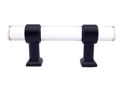 Drawer Pulls Lucite Cabinet Handles Acrylic Matte Black | Lynns Hardware | 2" 2.5" 3.25" Centers