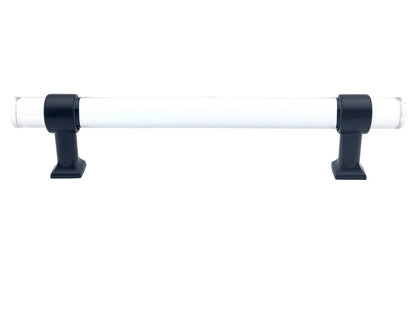 Drawer Pulls Lucite Cabinet Handles Acrylic Matte Black | Lynns Hardware | 2" 2.5" 3.25" Centers