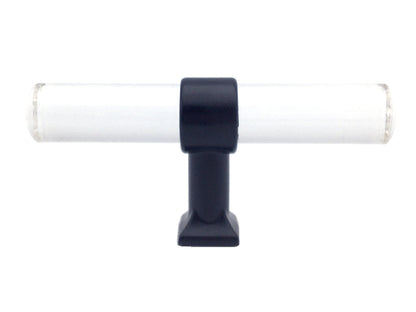 Drawer Pulls Lucite Cabinet Handles Acrylic Matte Black | Lynns Hardware | 2" 2.5" 3.25" Centers