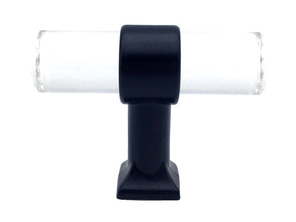 Drawer Pulls Lucite Cabinet Handles Acrylic Matte Black | Lynns Hardware | 2" 2.5" 3.25" Centers