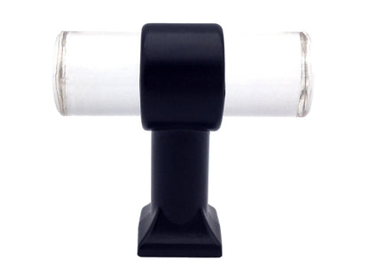 Drawer Pulls Lucite Cabinet Handles Acrylic Matte Black | Lynns Hardware | 2" 2.5" 3.25" Centers