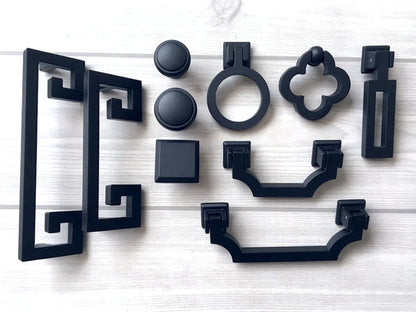 Matte Black Drawer Handles - 2.5" 3.75" 5"