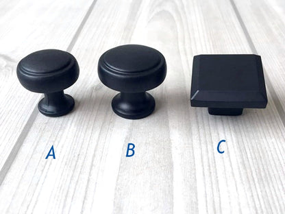 Matte Black Drawer Handles - 2.5" 3.75" 5"