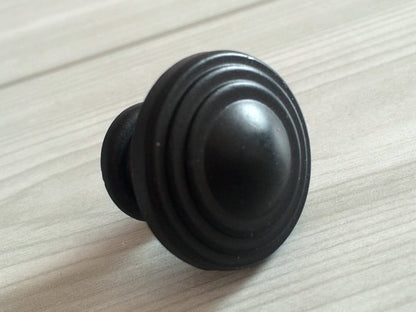 3.5" Black Cup Drawer Pull & Knob - Modern Cabinet Hardware