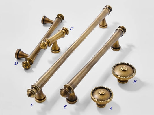 Brass T-shaped Bar Cabinet Pulls, Drawer Knobs, Antique Bronze, Kitchen Hardware