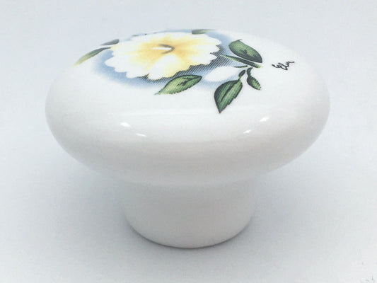 Ceramic Cabinet Knobs, Kitchen Drawer Pulls Hardware, Floral Gingham Checkered