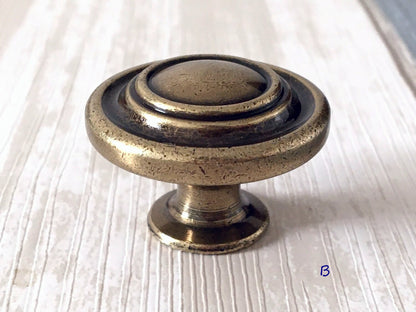 Vintage Style Bail Drawer Pulls Drop Handle, Antique Bronze, 3.75" 5" Centers