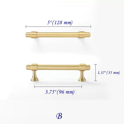 Minimalism Cabinet Bar Pulls, Solid Brass, Brushed Gold, Modern Mid Century Kitchen Hardware