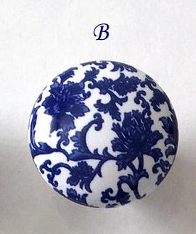 Ceramic Drawer Knobs, Kitchen Cabinet Pulls Hardware, Flower Bird Colorful