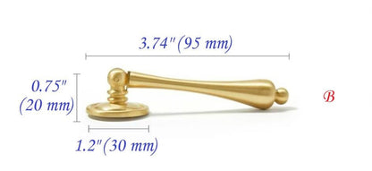 Brass Cabinet Teardrop Pull, Pendent Drawer Knob, Brushed Brass, Polished Chrome, Antique Bronze