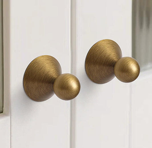 Ball Brass Knob with Conical Base, Drawer Pulls, Chrome Bronze Gold, Scandinavian Kitchen Cabinet Hardware
