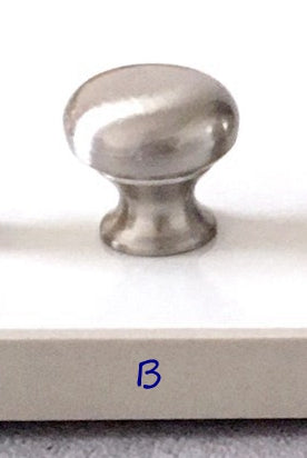 Nickel Round Drawer Knobs, Zinc Alloy & Stainless Steel, Minimal Cabinet Hardware