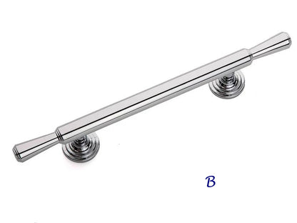 Polished Chrome Cabinet Handles, Drawer Bar Pulls, Contemporary Kitchen Hardware