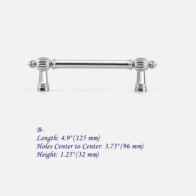 3.75" 5" 7.5" Polished Chrome Cabinet Pulls, Modern Kitchen Hardware