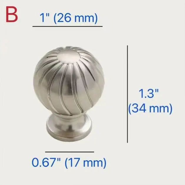 Assorted Brushed Nickel Cabinet Door Knobs, Modern Drawer Pulls