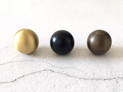 Ball Brass Knobs in Black and Coffee Bronze