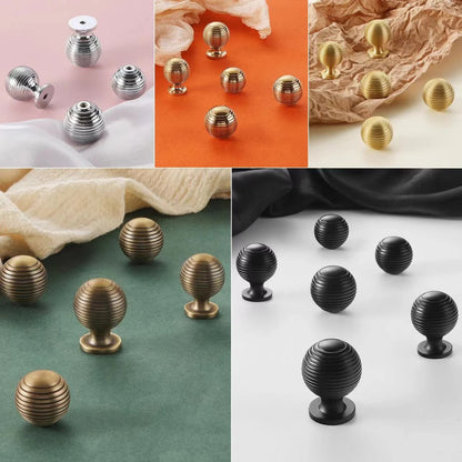 Beehive Brass Cabinet Knobs Ball Drawer Pull Kitchen Hardware Contemporary