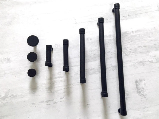 Black Cabinet Handle Hardware Kitchen Knobs Dresser Drawer Pulls 