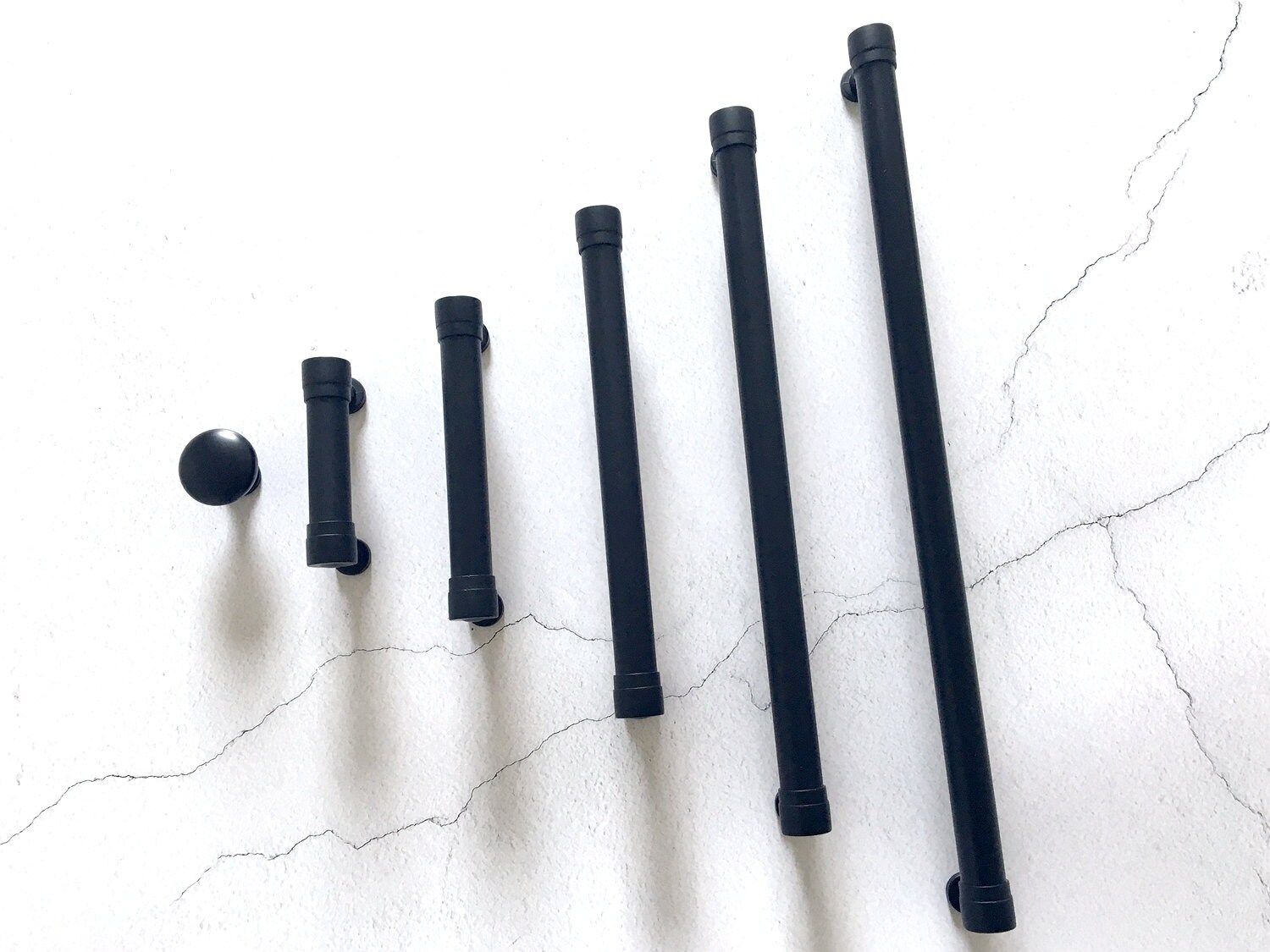 Black Cabinet Handles Hardware Kitchen Knobs Drawer Pulls