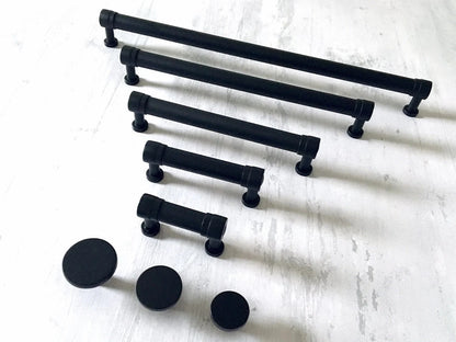 Black Cabinet Handles Hardware Kitchen Knobs Dresser Drawer Pulls