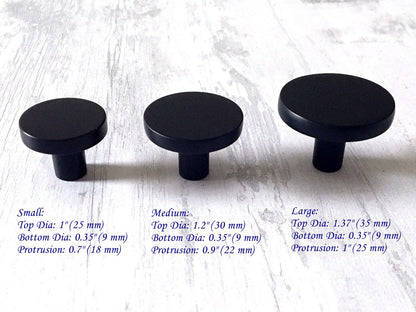 Black Circle Cabinet Pulls Hardware Dresser Drawer Knobs
