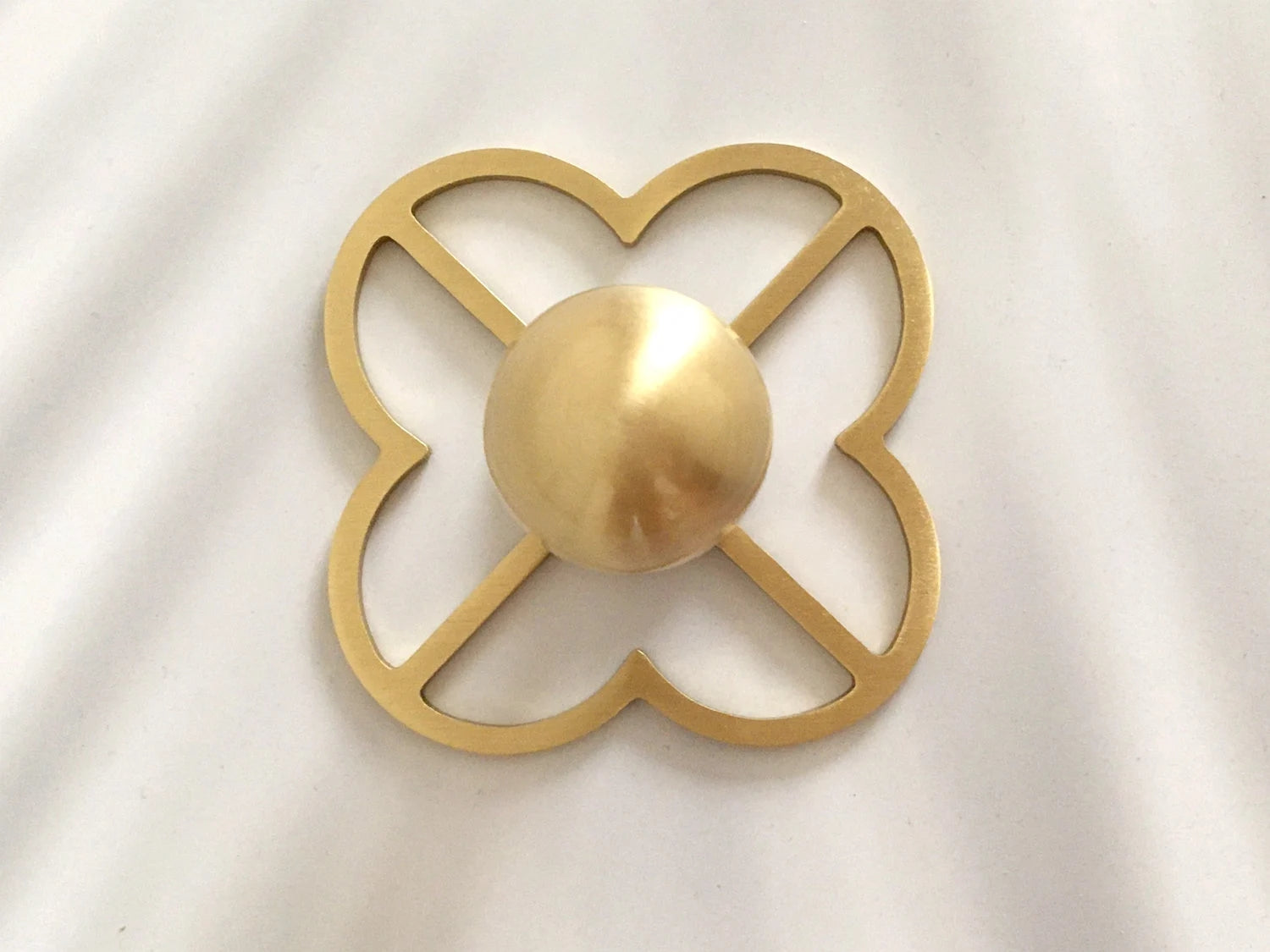 Brushed Gold Brass Cabinet Knobs Backplate Dresser Drawer Pull Kitchen Hardware Mid Century Modern
