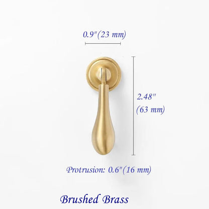 Brushed Brass Pendant Drawer Knobs