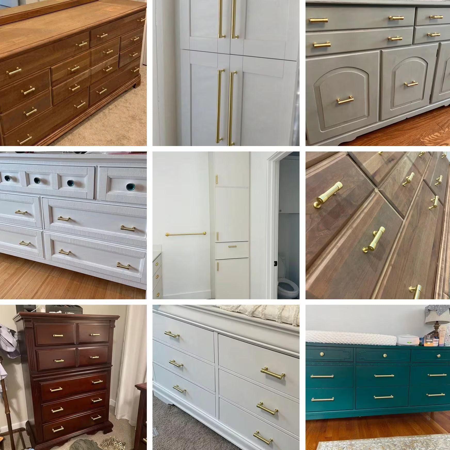 Brushed Gold Drawer Pulls Hardware Kitchen Cabinet Handles