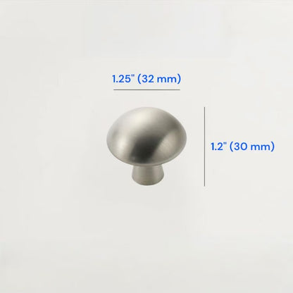Brushed Nickel Cabinet Knobs, Zinc Alloy, Modern Drawer Pulls